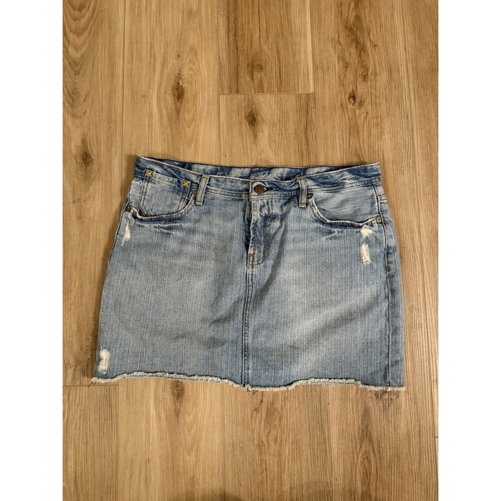 Polo Ralph Lauren Gigi Skirt Women's Size 12 / 31 Blue Denim 14.5in Long Y2K